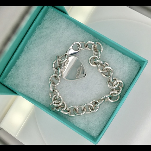 Sterling Silver Tiffany & Co. Heart Bracelet